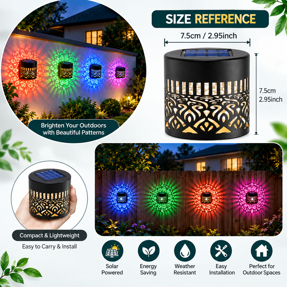 Solar Projection Garden Light