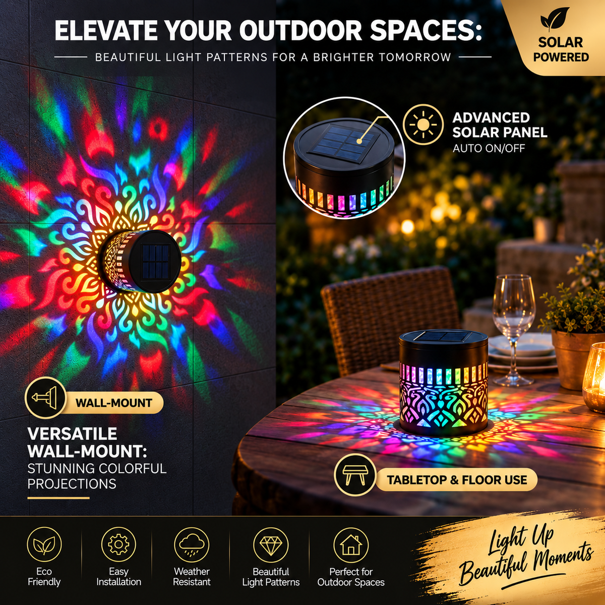 Solar Projection Garden Light