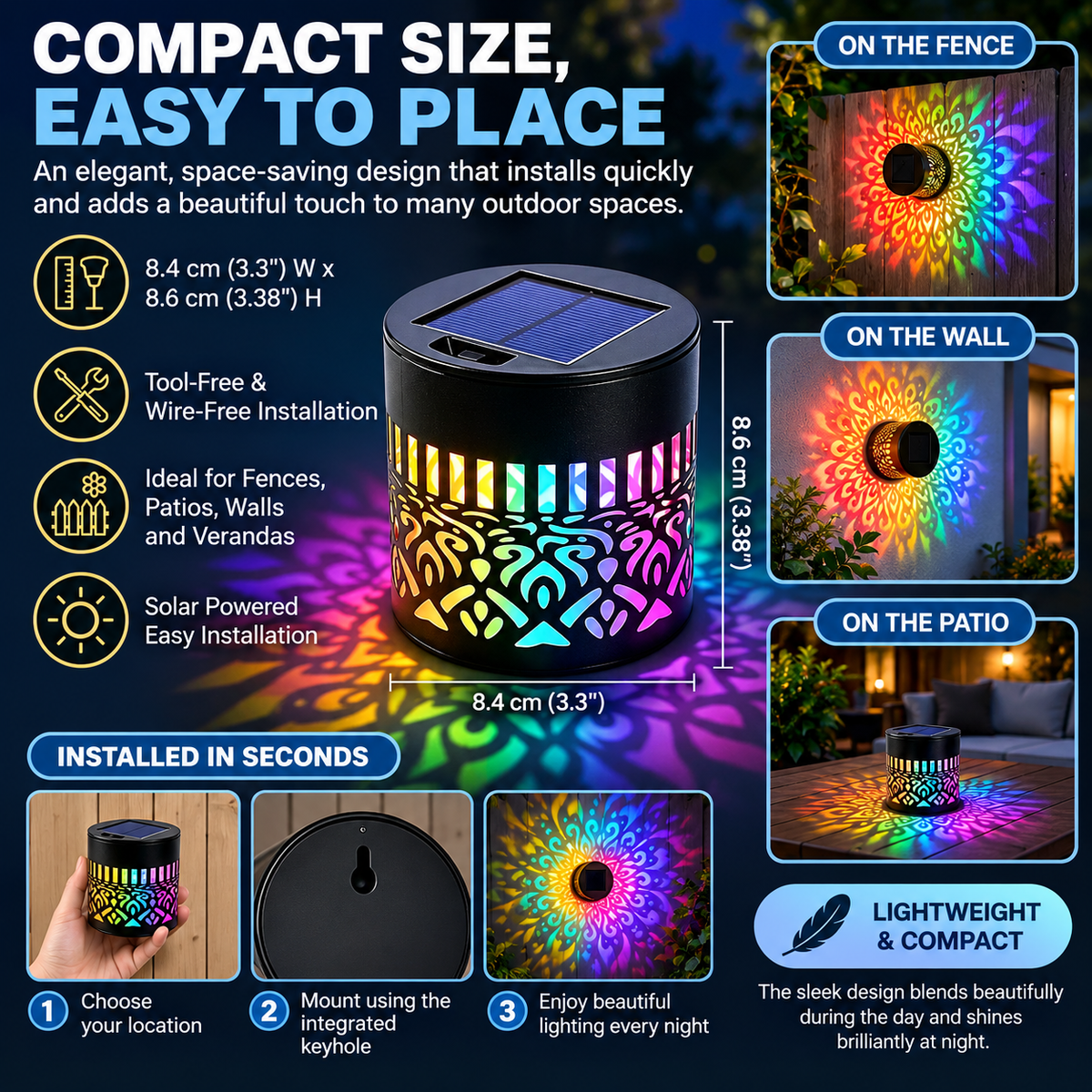 Solar Projection Garden Light
