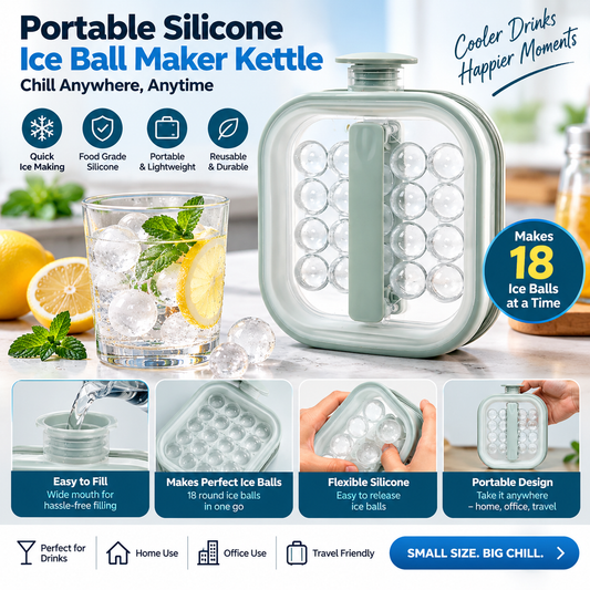 Portable Silicone Ice Ball Maker Kettle