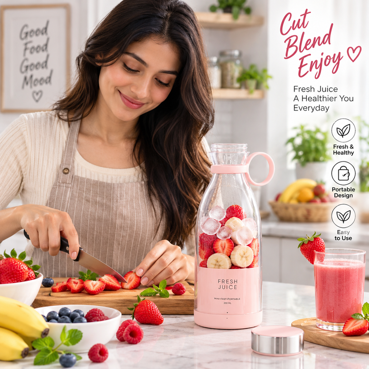 Portable Mini Fruit Blender
