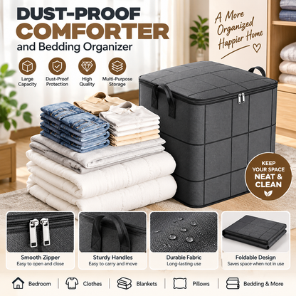 Dust-Proof Comforter and Bedding Organizer