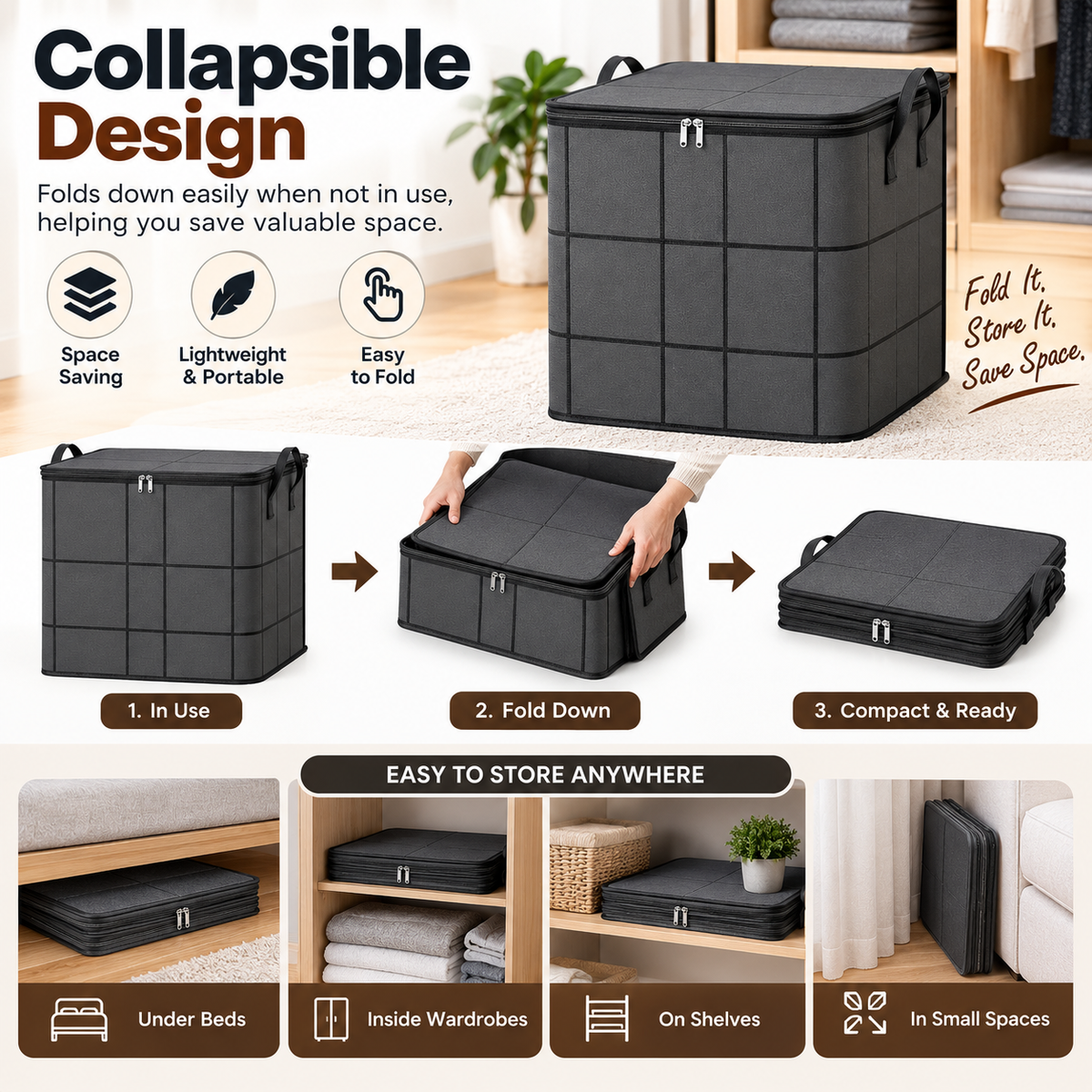 Dust-Proof Comforter and Bedding Organizer