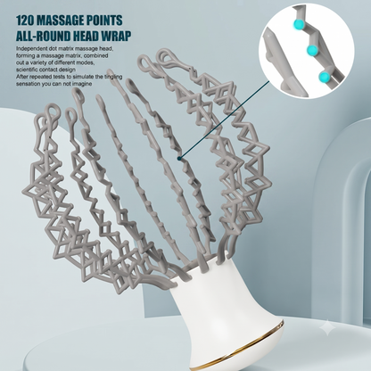 Wireless Electric Head Massager - 12 Claws