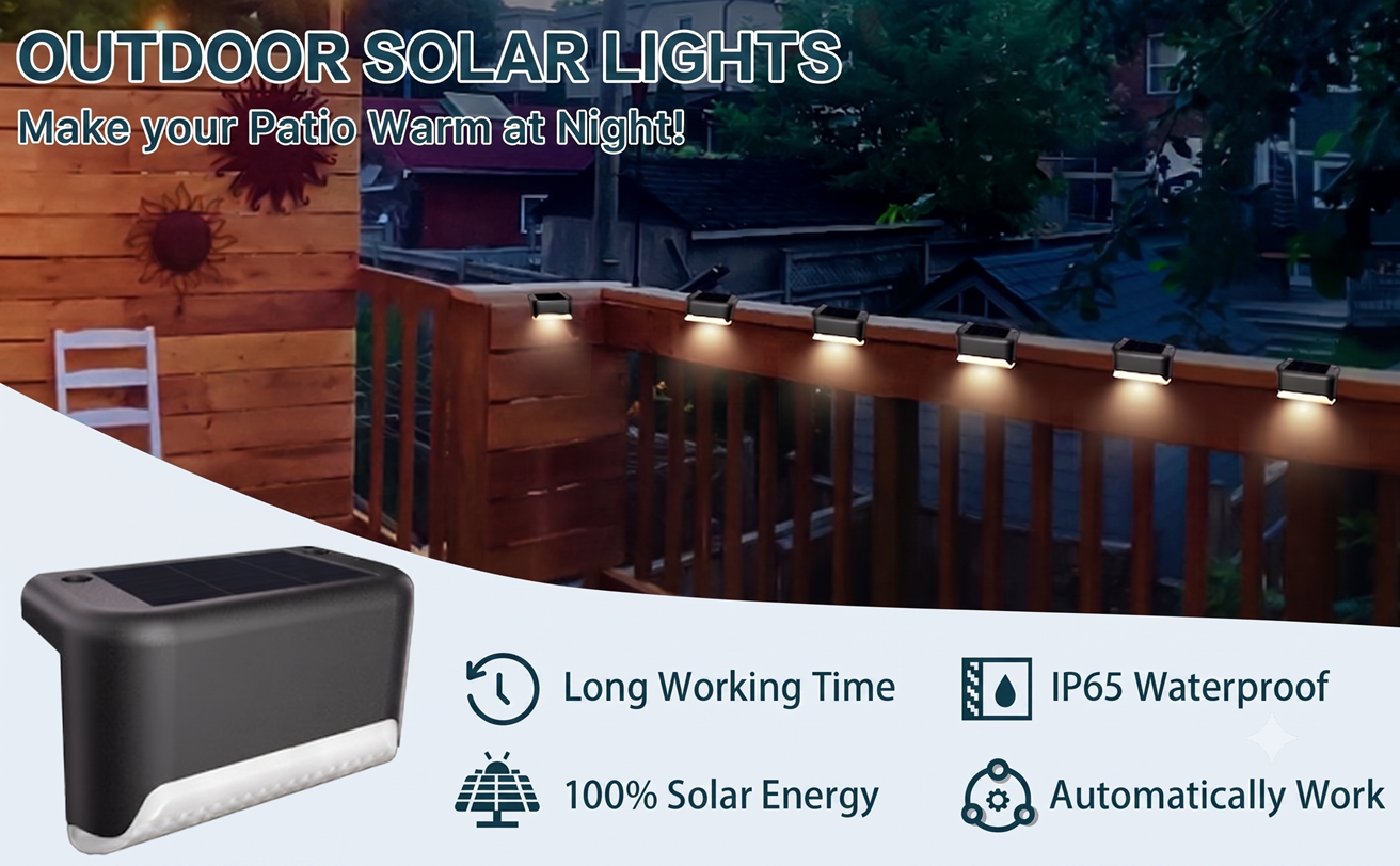 Waterproof Solar Step Lights - 16 Pack