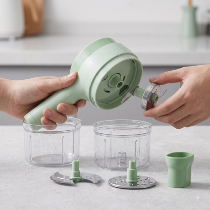 4 In 1 Handheld Electric Vegetable Cutter Set