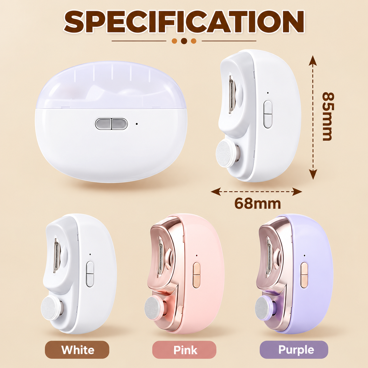 2 in 1 Electric Nail Clipper with Polisher