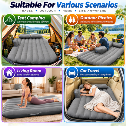 Inflatable Car Air Mattress Back Seat Bed with Air Pump