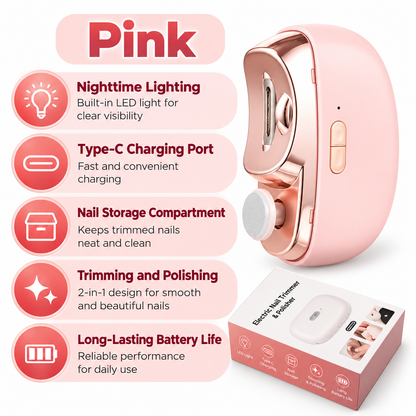 2 in 1 Electric Nail Clipper with Polisher
