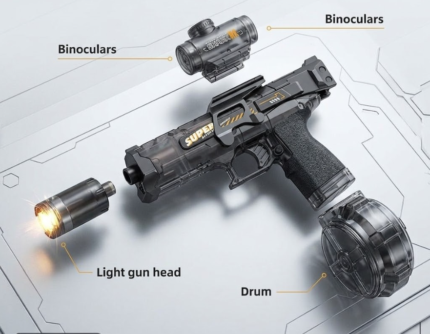 Electric Water Gun: Ice Mouse with Flashlight⚡