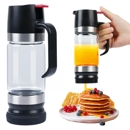 No-Drip Glass Honey & Syrup Dispenser