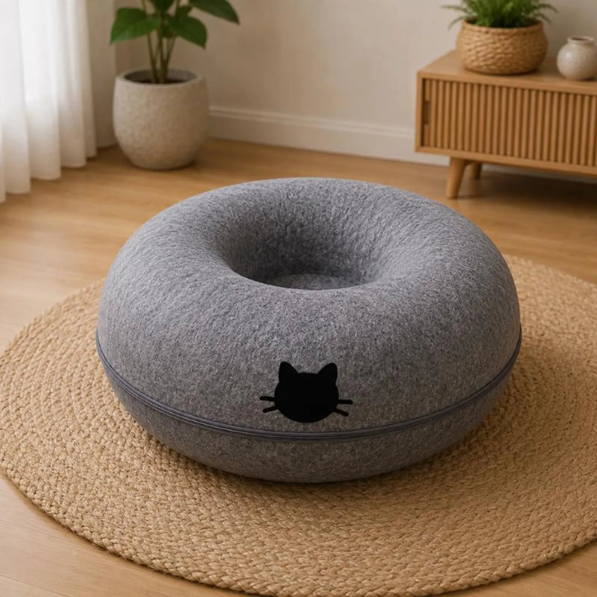 Felt Donut Cat Tunnel Bed