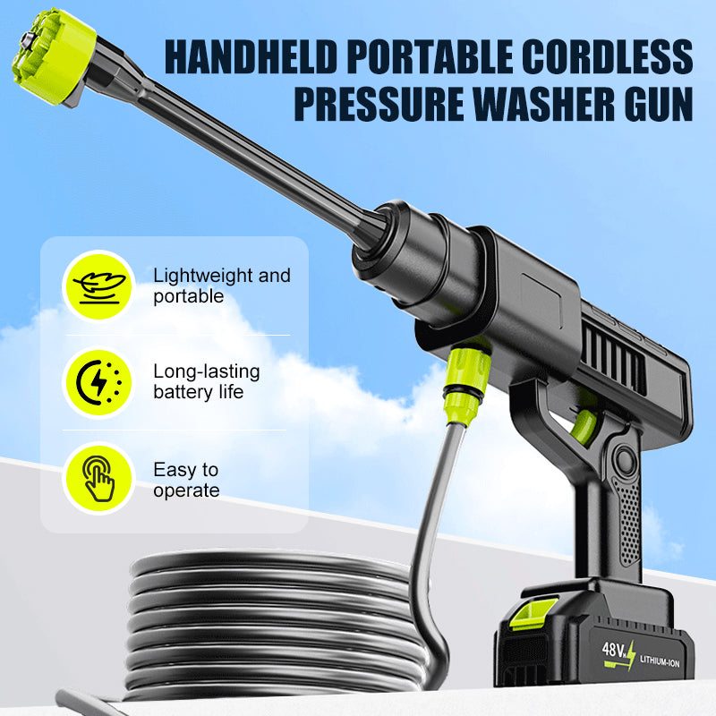 🚗💦Father’s Day Gift👨‍👧‍👦Cordless Pressure Washer and Single Port Charger Base, Bottle Portable Washer for Car,Home Cleaning & Garden Watering fathersdaygift