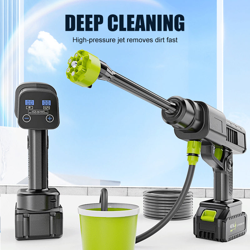 🚗💦Father’s Day Gift👨‍👧‍👦Cordless Pressure Washer and Single Port Charger Base, Bottle Portable Washer for Car,Home Cleaning & Garden Watering fathersdaygift
