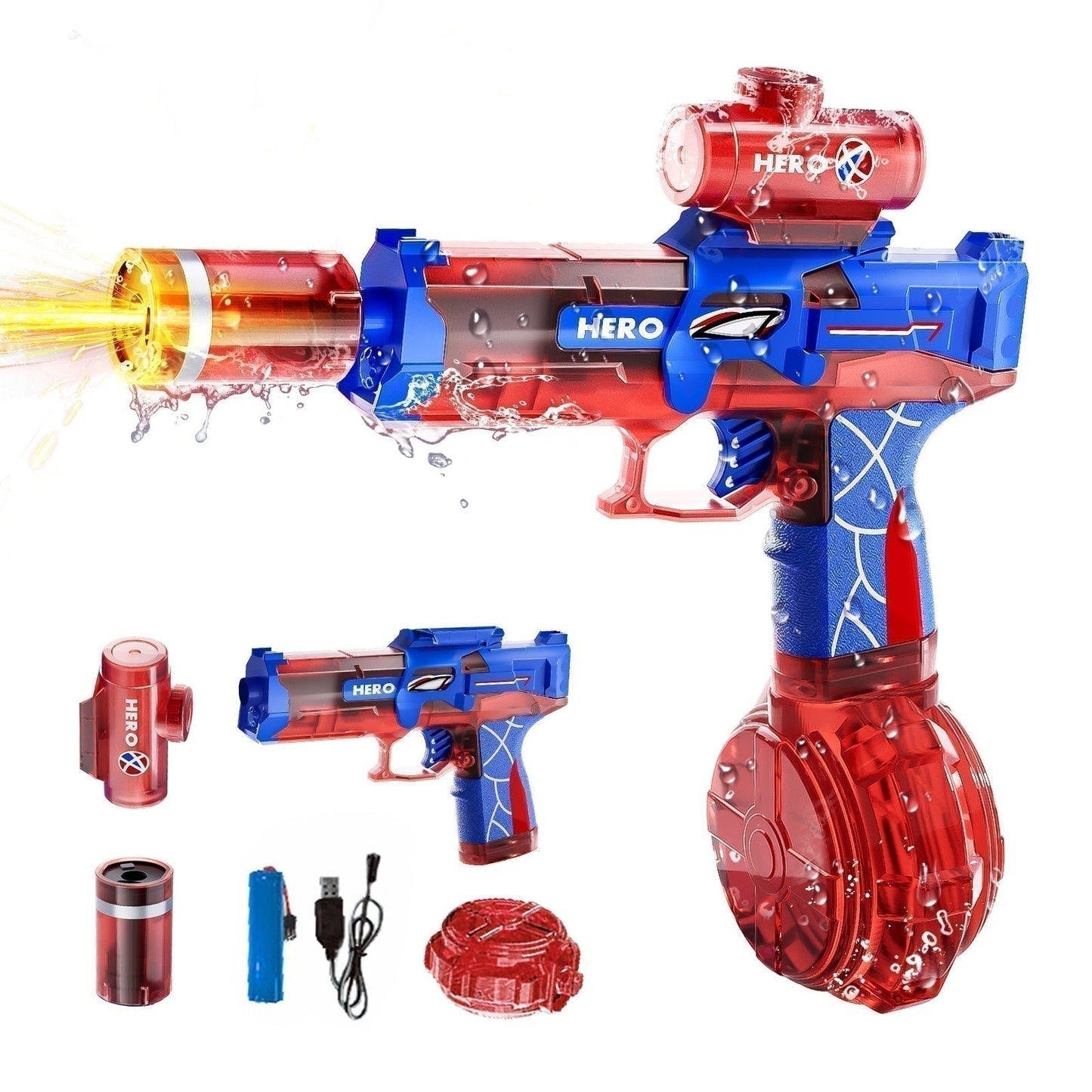 🔥Hot Sale Offers-Electric Water Gun: Ice Mouse with Flashlight⚡💦🔥