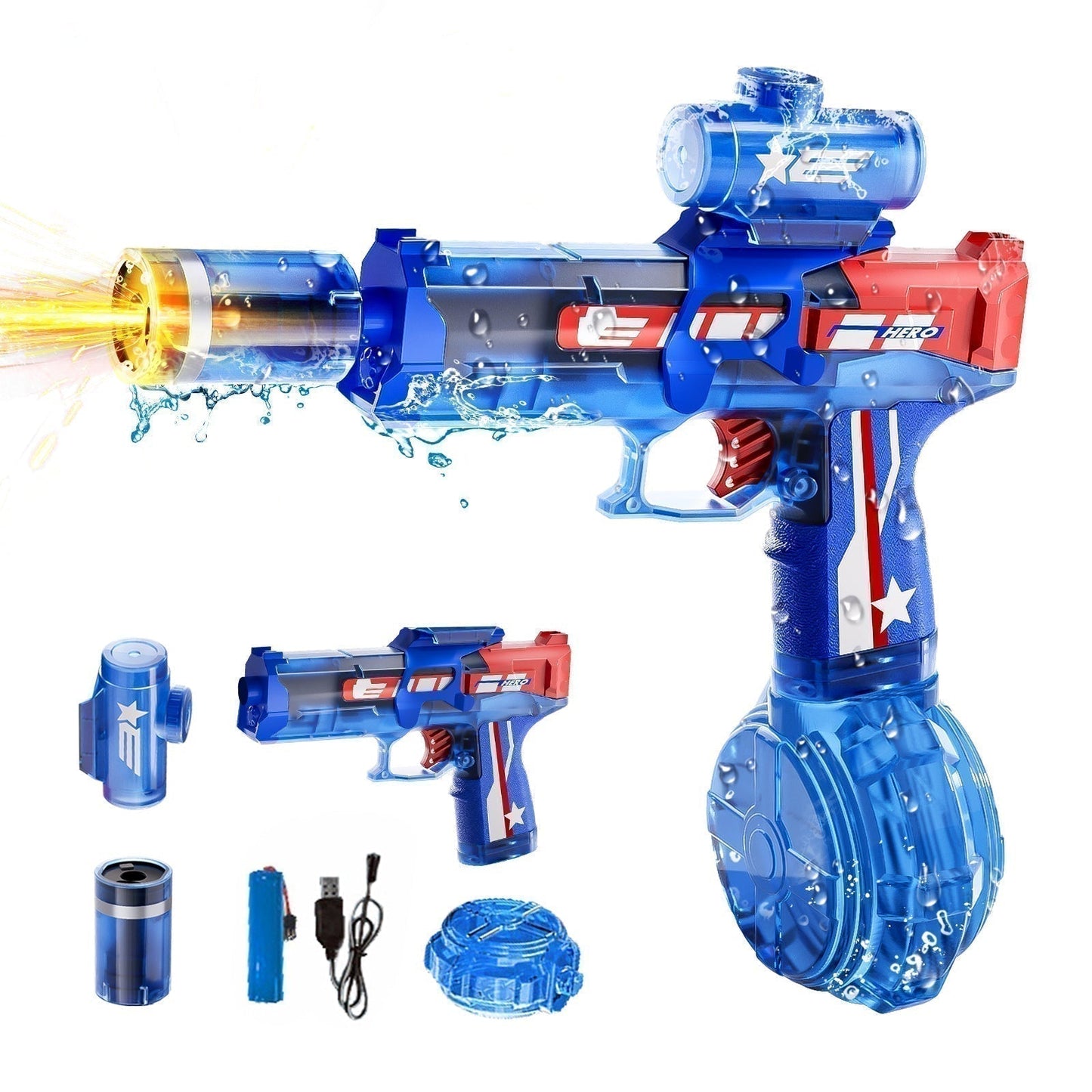 🔥Hot Sale Offers-Electric Water Gun: Ice Mouse with Flashlight⚡💦🔥