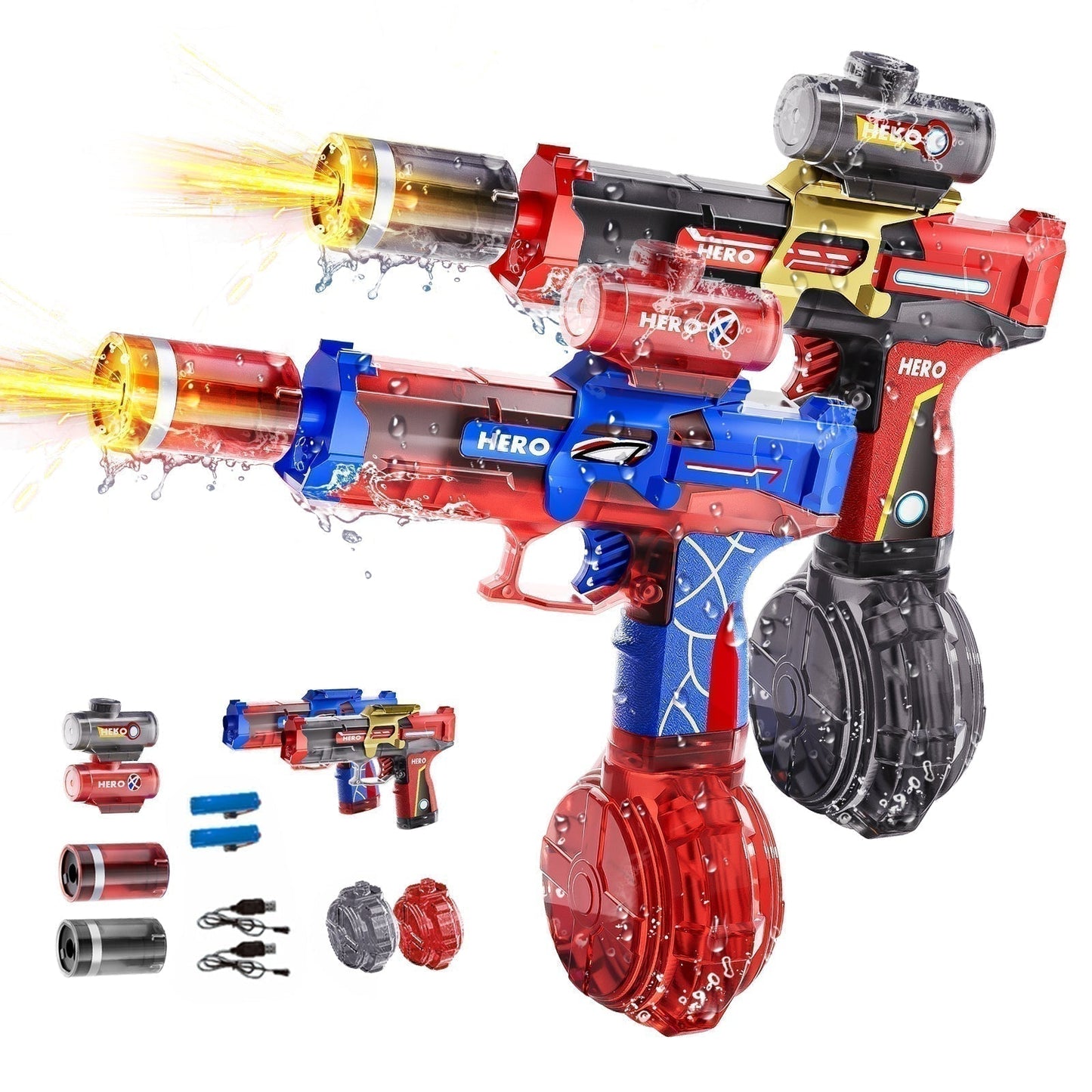 🔥Hot Sale Offers-Electric Water Gun: Ice Mouse with Flashlight⚡💦🔥