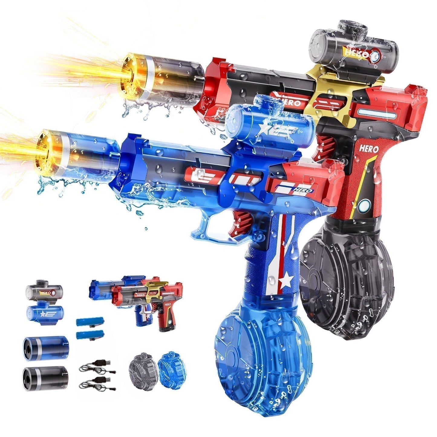 🔥Hot Sale Offers-Electric Water Gun: Ice Mouse with Flashlight⚡💦🔥
