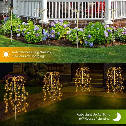 Solar Garden Lights Outdoor Decor – 100 LEDs, IP55 Waterproof, Easy Install 🌙