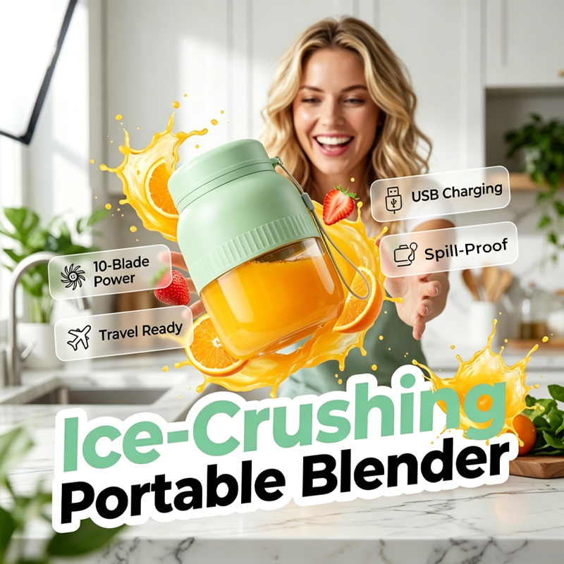 ✨2026 Hot Sale 50% OFF🔥Portable Blender with Dual Lids & Cups