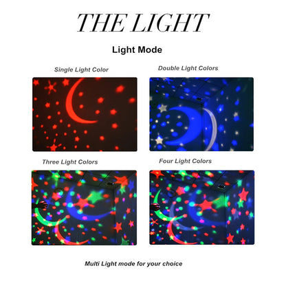 2-in-1 Rotating Star Projector Night Lights