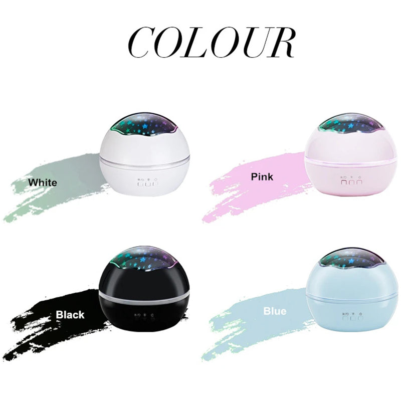 2-in-1 Rotating Star Projector Night Lights