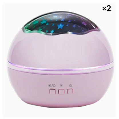 2-in-1 Rotating Star Projector Night Lights