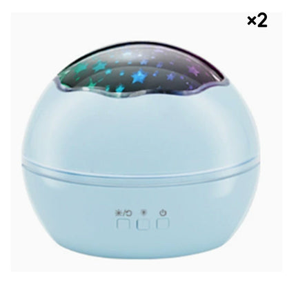 2-in-1 Rotating Star Projector Night Lights