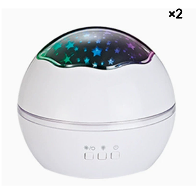 2-in-1 Rotating Star Projector Night Lights