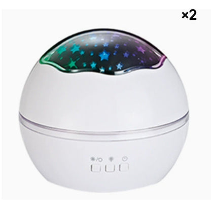 2-in-1 Rotating Star Projector Night Lights