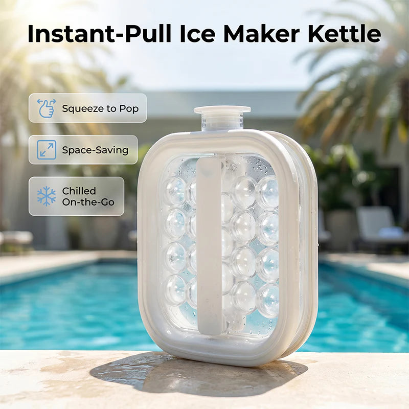 Portable Silicone Ice Ball Maker Kettle